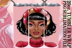 Uplifting Gift 20oz tumbler wrap, Afro Girl Product Image 1