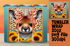 GRACEFUL 20oz PNG Tumbler Wrap , Cute Animals Product Image 1