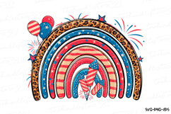 American Rainbow Svg | 4th of July Svg | Svg Cut File Product Image 1