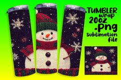 Tailored 20oz Tumbler Wraps , Snowman Product Image 1
