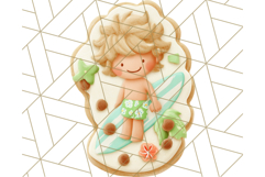 Summer Cookie Character PNG, Cute Beach Clipart Tropical Png Product Image 2