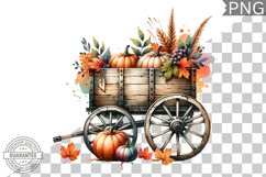 Fall Wagon Garden Sublimation - Fall Clipart PNG Design Product Image 1