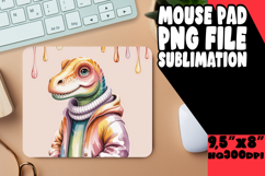Sweet MOUSE PAD Sublimation Style, Cute Dino Product Image 1