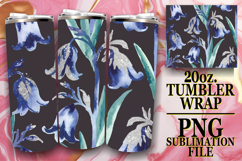 Happy memories 20oz tumbler wrap, Flower Pattern Product Image 1