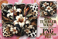 SERENE MOMENTS 20oz TUMBLER WRAP, Leopard Prints Product Image 1