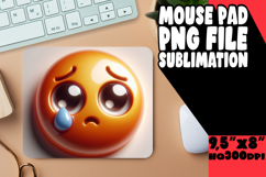 CHEERFUL MOUSE PAD INSPIRATIONAL PNG, 3D Emoji Product Image 1