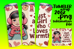 CUSTOM 20oz Tumbler Design for DIY , Just A Girl Product Image 1