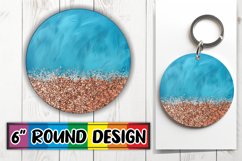 GliSparkling Glitter Leopard Sublimation Circle: Keychain, C Product Image 1