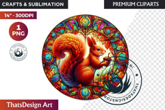 Autumn Thanksgiving Stained Glass PNG, Fall Pumpkin clipart Product Image 1