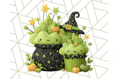 Kawaii Halloween Clipart Cute Kids and Candy Elements Png Product Image 2