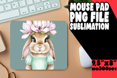 Blissful Mouse Pad Designs PNG, Cute Bunny Product Image 1
