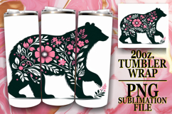 Cheerful Days 20oz tumbler wrap, Flower Animals Product Image 1