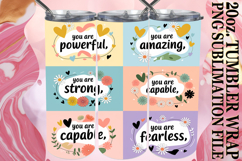 Serene Days 20oz tumbler wrap, Quote Product Image 1