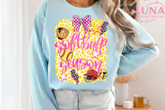 Softball Bow Png, Game Day Softball PNG, Floral Softball Bow Product Image 1