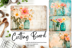 Mason Jars Flower Cutting Board Kitchen Chopping Board_86 Product Image 1