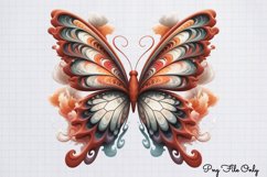 Smoke Butterflies Clipart PNG Product Image 1