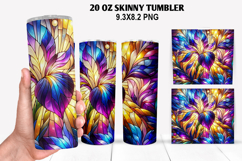 Flower Skinny Tumbler 20oz Wrap Design, Flowers Tumble PNG Product Image 1