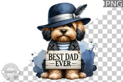 Best Dad Ever Sublimation - Father's Day Dog Clipart PNG Product Image 1