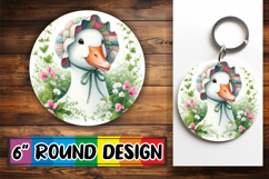 Luminous Keychain Round PNG, Goose Product Image 1
