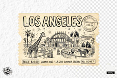 Old Zoo Tickets PNG illustrations Product Image 1