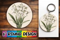 Dynamic Keychain Circle Design PNG , Beauty Flower Product Image 1