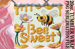 Cheerful escapes 20oz tumbler wrap, Bee Quote Product Image 1