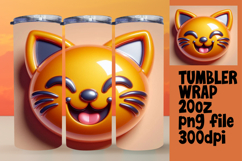 STUNNING 20oz Sublimation Tumbler , 3D Emoji Product Image 1