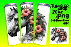 Amazing 20oz Tumbler Wrap Download , Horse Product Image 1
