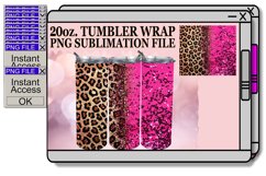 Glitzy Leopard &amp; Petal Power Tumbler Decals - 20oz Product Image 1