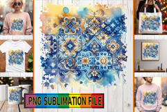 Cheerful TSHIRT Art Magic PNG, Watercolor Pattern Product Image 1