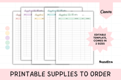 Editable Supplies to Order Template 4 Product Image 1