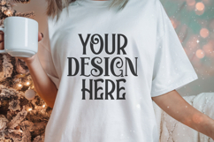 White Comfort Colors 1717 Christmas Mockup, CC 1717 Product Image 1