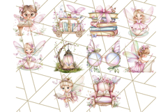Bookish Fairy PNG Clipart, Whimsical Reading Elements Png Product Image 6