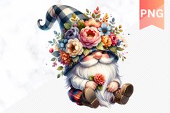 Floral Gnome Sublimation - Clipart PNG Bundle Product Image 12