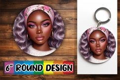 Whimsical Round Design Ornaments PNG, Love Girl Product Image 1