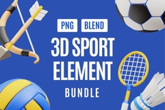 Sporty 3D Graphic Elements Pack Product Image 1