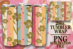 GIFT OF JOY 20oz TUMBLER WRAP, Gold Flower Product Image 1