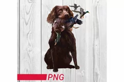 Duck Hunting PNG Hunting with Dogs Sublimation Product Image 1