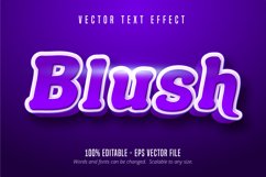 Blush text, shiny purple editable text effect Product Image 1