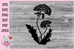 Dandelion hand drawn svg, Dandelion SVG cutting files Product Image 3