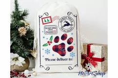 Dog Paw Santa Sack Svg, Christmas Bag Svg Product Image 1