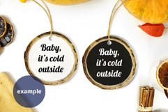 2 Wood Ornaments Mockup PSD, Two Wood Ornaments Mockup Product Image 2