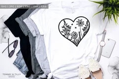 Meadow Heart x 3 - Papercut Template SVG EPS DXF PNG PDF JPG Product Image 4