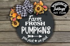 Farm Fresh Pumpkins-Round SVG Product Image 1