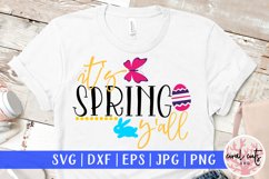 It's spring y'all - Easter SVG EPS DXF PNG Cutting File Product Image 1