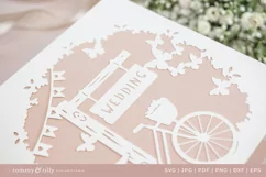 Wedding Bike Card SVG for Cricut and Silhouette Product Image 6