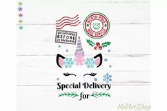 Unicorn Santa Sack Svg, Christmas Bag Svg Product Image 2