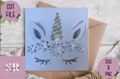 3D Floral Unicorn horn| Paper cutting | unicorn svg Product Image 4