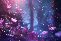 Colorful Fantastical Forest Background Wallpaper Product Image 1