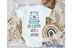 Life is Better with a Sister SVG, Brother svg, cute Bear svg Product Image 3